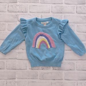 Hatley Baby adorable sweater with ruffled design and rainbow - 9-12 m